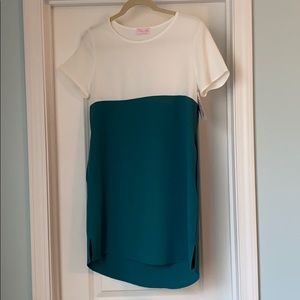 Admired Style Colorblock Tunic Teal